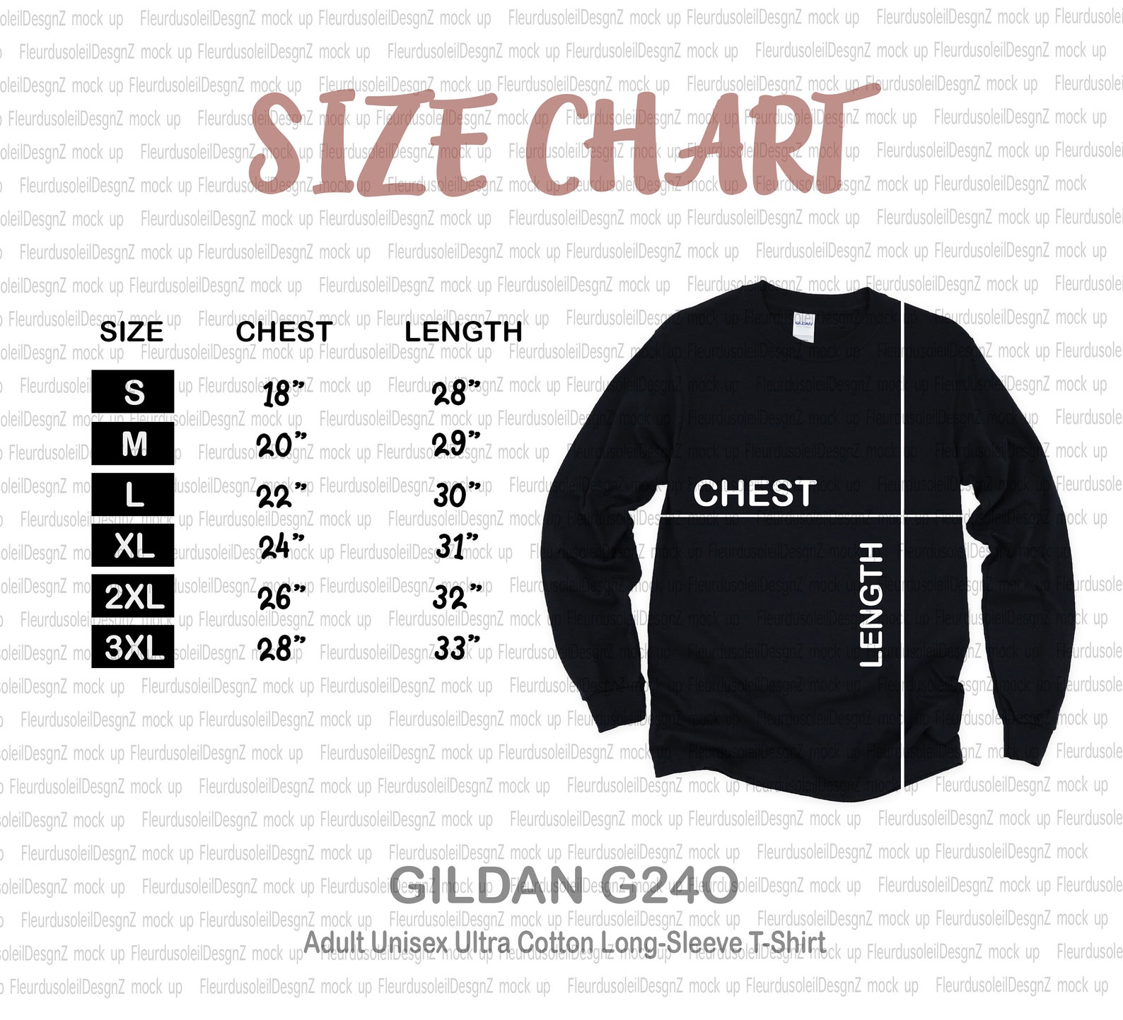 Gildan 2400 Size Chart Gildan Size Chart Gildan Sizing Long Sleeve T ...