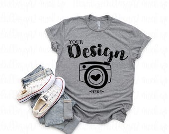 Maqueta de camiseta unisex de mezcla de jaspeado premium 6010 de Next Level / Maqueta de camisa / Maqueta de Next Level / Maqueta de camiseta atada