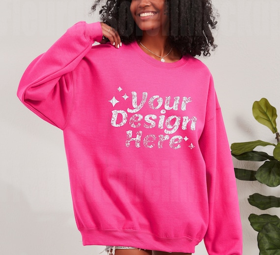 Gildan 18000 Heliconia Mockup Heliconia Gildan 18000 Mockup Heliconia Pink Sweatshirt Mockup Sweatshirt Model Mockup Gildan Crewneck Mockups Etsy Canada