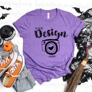 Bella Canvas 3001 Tshirt mockup bundle Halloween Bella Canvas 3001 HALLOWEEN Shirt Mock up Halloween 3001 Mockup Bundle image 5