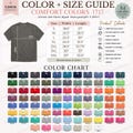 Comfort Colors 1717 Size & Color Chart Canva Template, Editable CC1717 T-Shirt Guide, Digital Download
