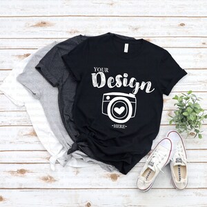 maqueta de primavera foto Family Blank White T-Shirt Bella Canvas 3001 Mock Up bella canvas gráfico de colores bella canvas group