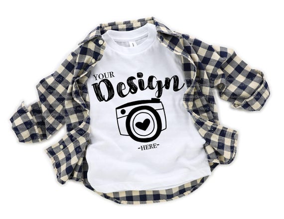 Toddler T-Shirt Mockup Bella Canvas 3001T | Flat Lay Boy Shirt Mockup | White Tee Shirt Product Display | Kids Apparel Mockup for Etsy