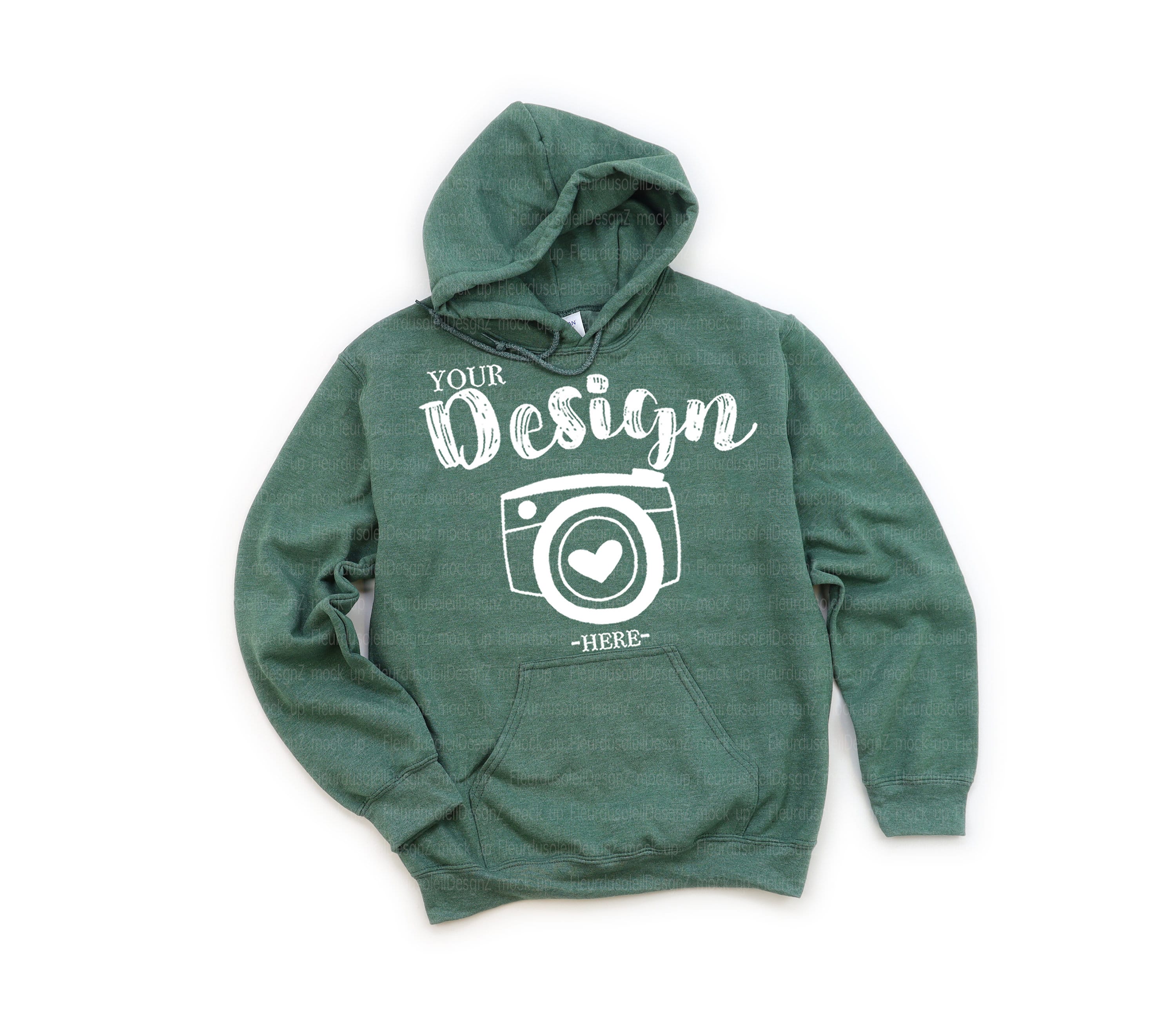 Heather Sport Dark Green Gildan 18500 