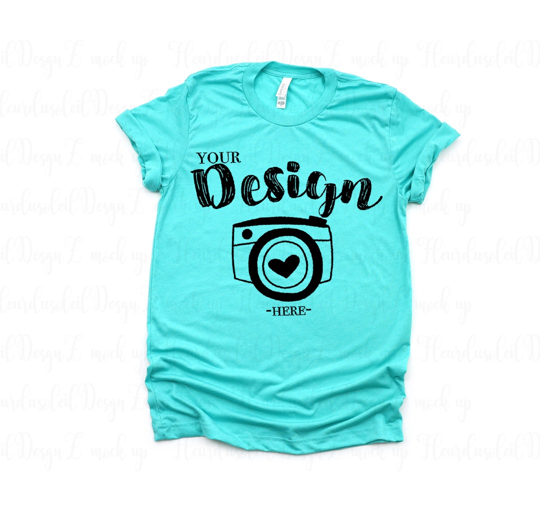 Bella Canvas 3413 Sea Green Triblend Bella Canvas Mockup | T-shirt Mock ...