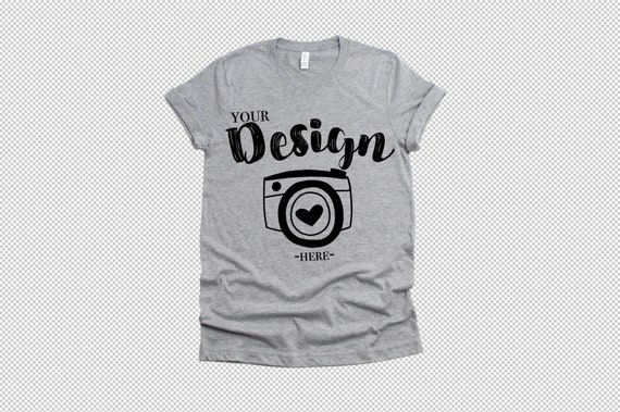 Png Bella Canvas 3001 Athletic Heather Mockup Unisex T Shirt Etsy