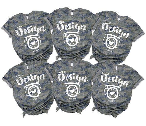 LAT 6901 Mock Up T-Shirt Vintage Camo GRUPPO LAT Mock Up tshirt