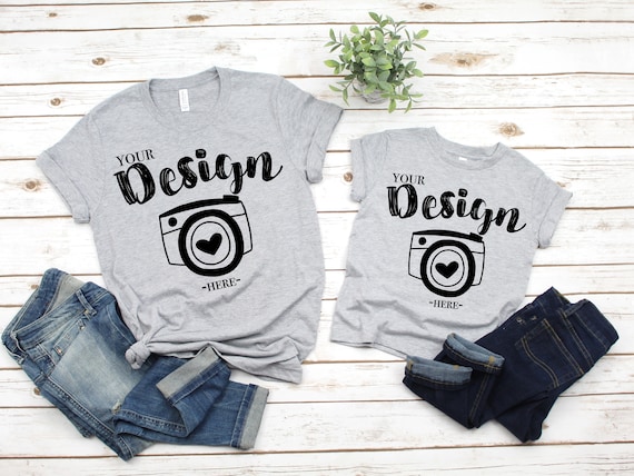 Bella Canvas 3001 Bella Canvas 3001t Gray Mockup Toddler Flat Etsy