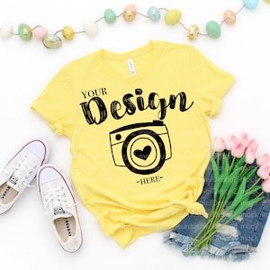 Bella Canvas Yellow T Shirt Mockup Unisex Shirt Mock Up Etsy