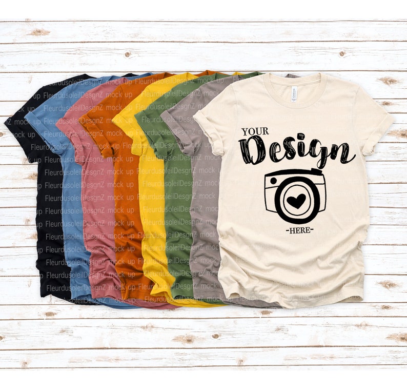 Download Bella Canvas 3001 Color Chart Mockup T-Shirts Bella Canvas | Etsy