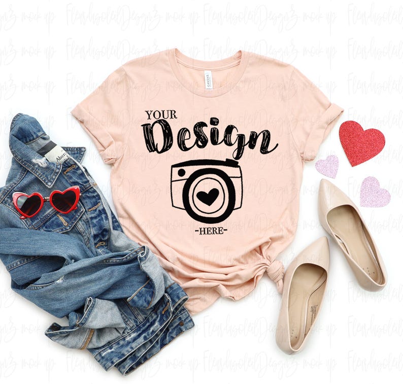 VALENTINES Mock Up BUNDLE| Valentines day Bundle 3001 Mockup | 3001 Mock Up | Bella Canvas Mockup Valentines | 3001 Valentines Mockup image 2