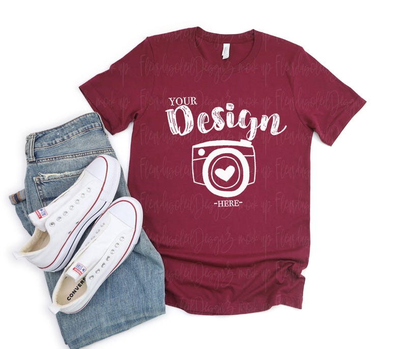 Mens Shirt Mockup | Flat Lay Bella Canvas 3001 Mockup | Bella and Canvas t-shirt Mockup | Fall Mockup | Male Styled Mockup | Man Shirts image 4