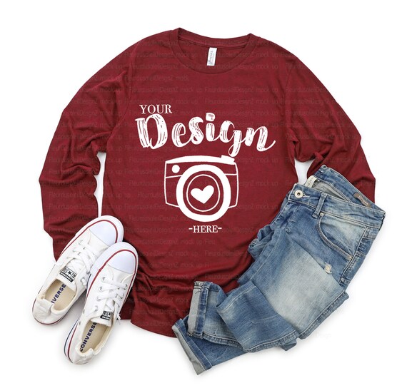 Bella Canvas 3501 Heather Cardinal 