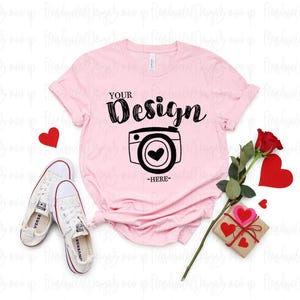 VALENTINES Mock Up BUNDLE| Valentines day Bundle 3001 Mockup | 3001 Mock Up | Bella Canvas Mockup Valentines | 3001 Valentines Mockup image 6