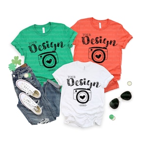 St. Patrick&#39;s Day bella canvas mockup family Trio mockup bella canvas mock up mens bella canvas mock up 3001