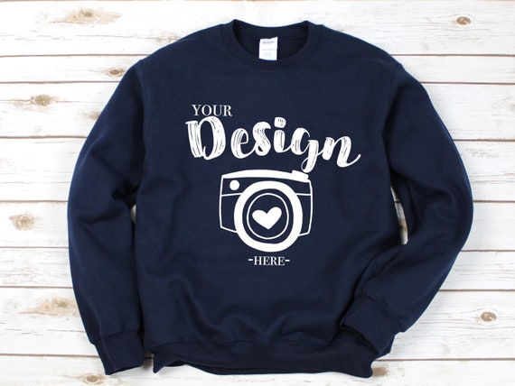 Gildan 18000 Navy Heavy Blend Crewneck Sweatshirt Navy Sweatshirt Mockup  18000 Mock up Flat Lay Gildan Mockups Sweatshirt Mockup -  Canada