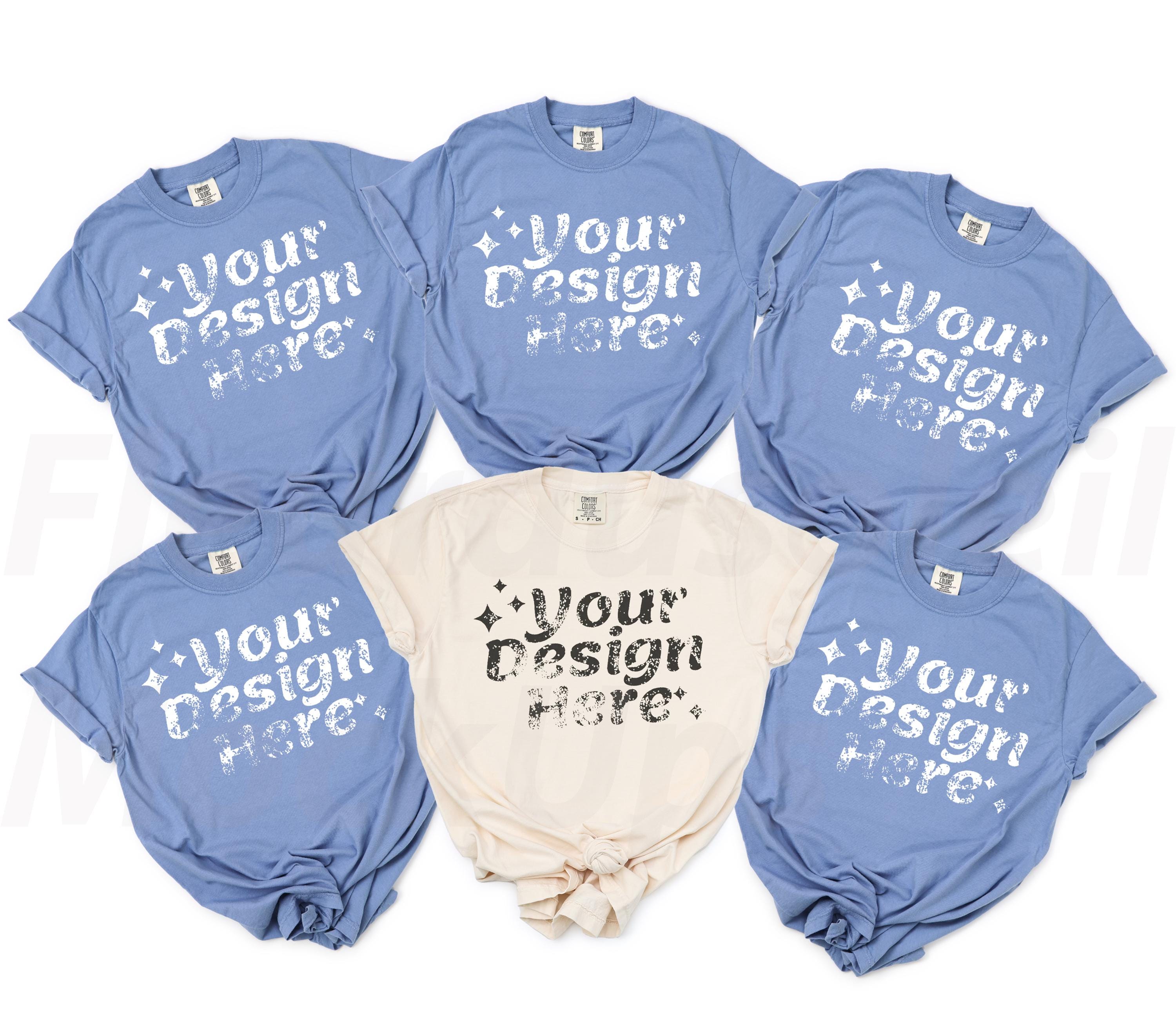 1717 group blue jean ivory Comfort Colors 1717 T-shirt Mockup Family Group C1717 Shirt  Mockup Bachelorette Bridal Bridesmaid