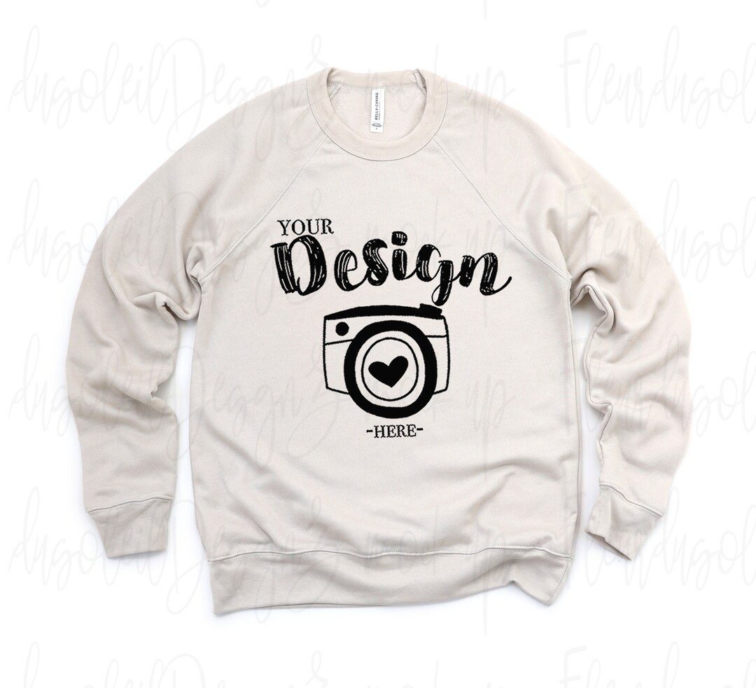 Bella Canvas 3901 Heather Dust Sweatshirt Mock up Flat Lay Sweatshirt ...