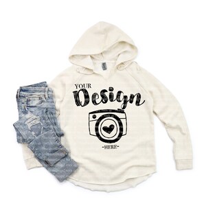Independent Trading Prm2500 Bone Women&#39;s California Wave Wash Hoodie mockup Hoodie Sweatshirt Mockup