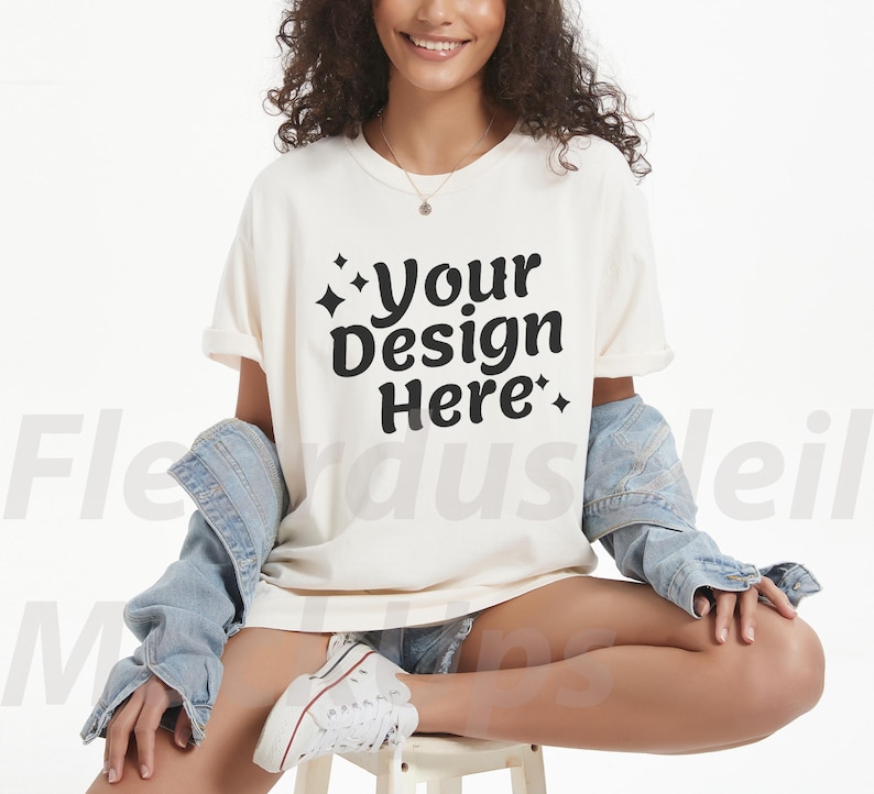 Comfort Colors 1717 Mockup Bundle Comfort Colors C1717 Tshirt Mockup Bundle CC 1717 T-Shirt Mock-up Bundle Real Model mockups image 8