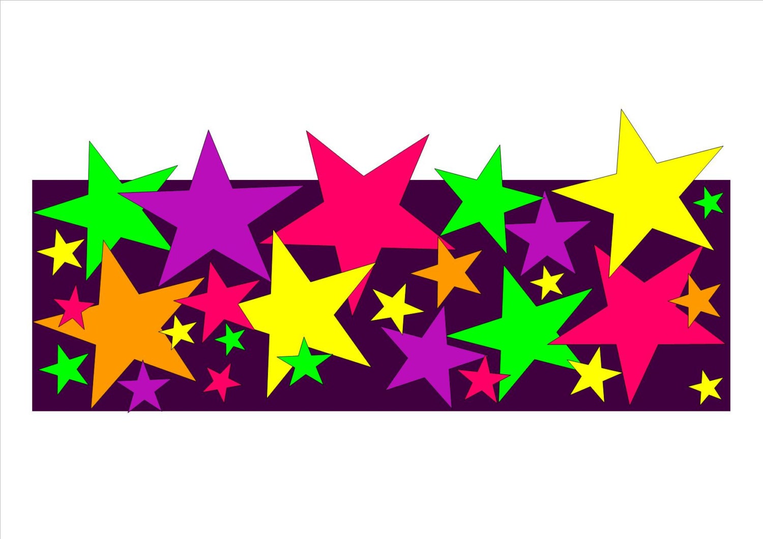 Star border for school noticeboard embellishment purple Etsy