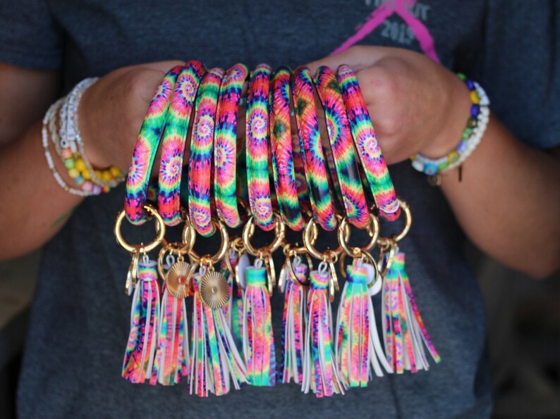 Key Ring Key Ring Bracelet Leopard Key Rings for Women Key Etsy