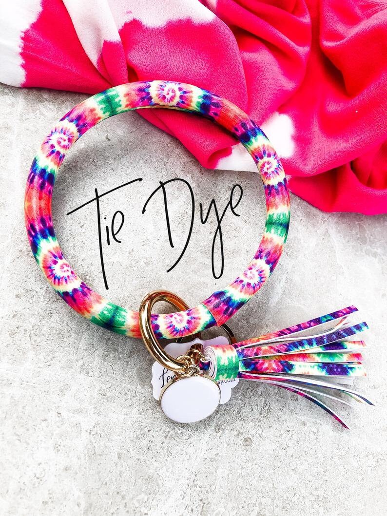 Leopard Key Ring Personalized Key Ring Key Ring Bracelet Etsy