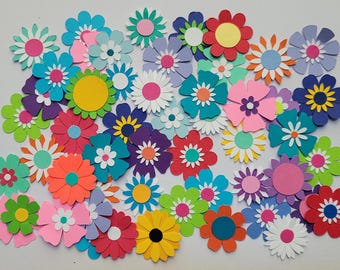 Small Flowers Die Cut Flowers Variety colorful flowers Card Making Supplies small diecuts