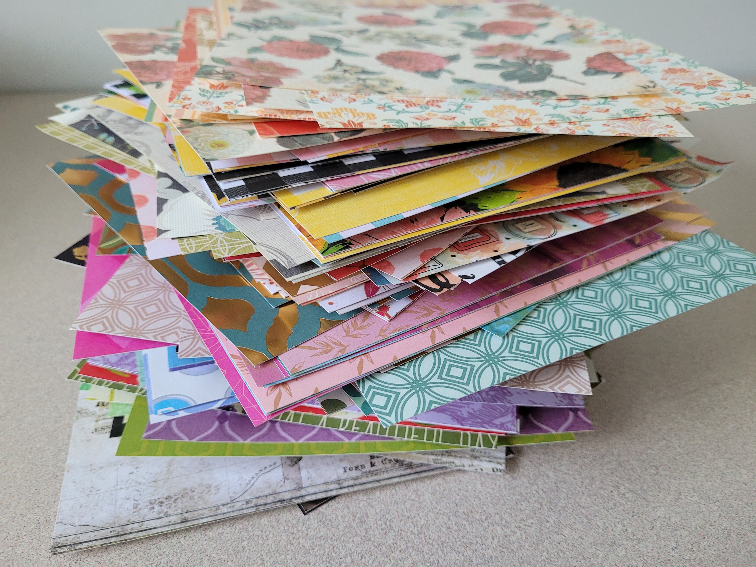 Scrap Paper Pack, Cardstock Bundle, Junk Journal Supplies, Card Making  Paper Pack, Craft Paper Grab Bag, Multicolor Paper Pack, Variety Pack 