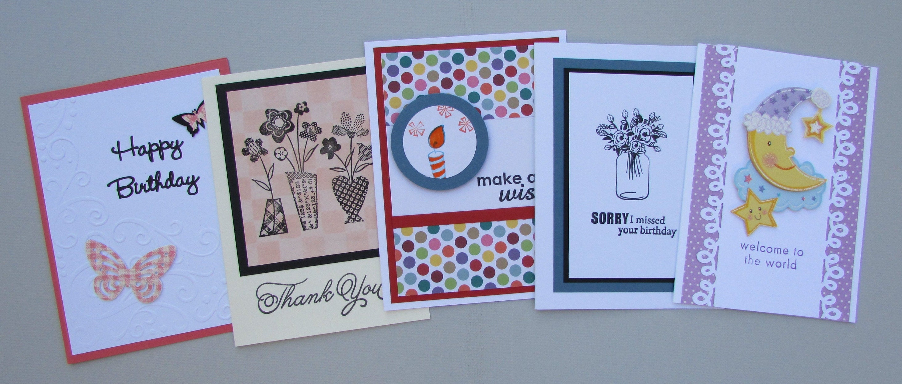 Handmade Cards 25 Assorted Greeting Cards Bulk cards Variety Etsy
