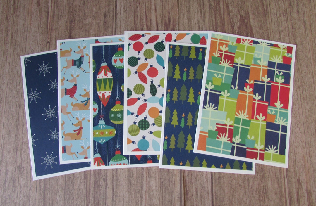 Notecards Holiday 6 Blank Cards Assorted Christmas Card Sets - Etsy