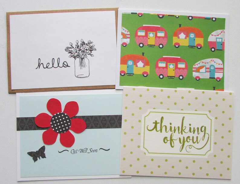 Handmade Cards 50 Assorted Greeting Cards Bulk cards Variety Etsy