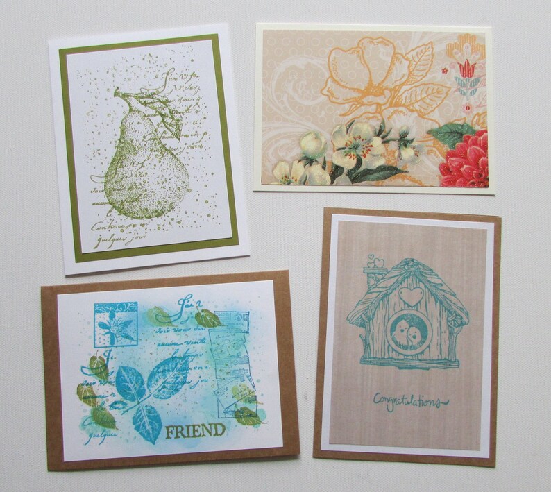 25 Handmade Cards Assorted Greeting Cards Bulk cards Variety Etsy