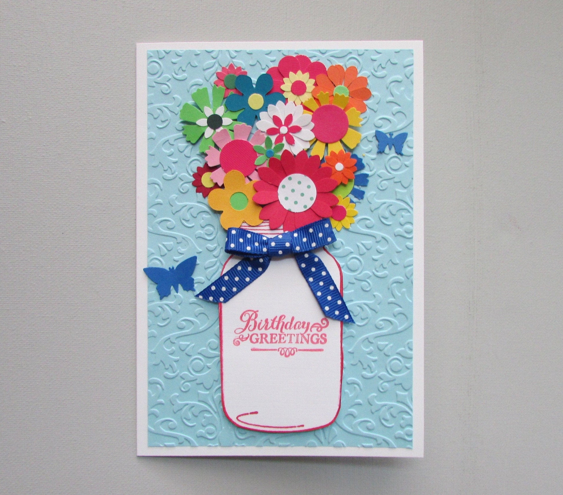 Handmade Birthday Card 'Designer Bag' - Handmade Cards -Pink & Posh
