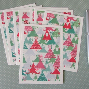 Holiday Cards 8 Christmas Tree Holiday Note cards blank card sets Christmas note card holiday cards blank Card sets handmade/homemade cards