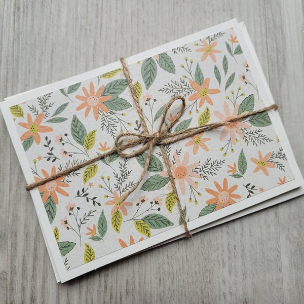 Floral cards-set of 6-card sets Note cards gift set ideas floral cards blank cards pretty flower card sets handmade cards homemade cards