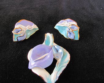 One of a Kind, Artist made pendant and earrins