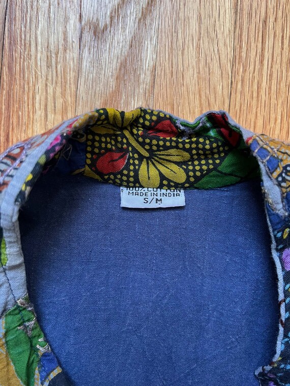 Hippie Patchwork Jacket - 100% Cotton, Made in In… - image 5