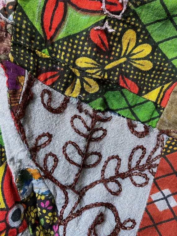 Hippie Patchwork Jacket - 100% Cotton, Made in In… - image 9