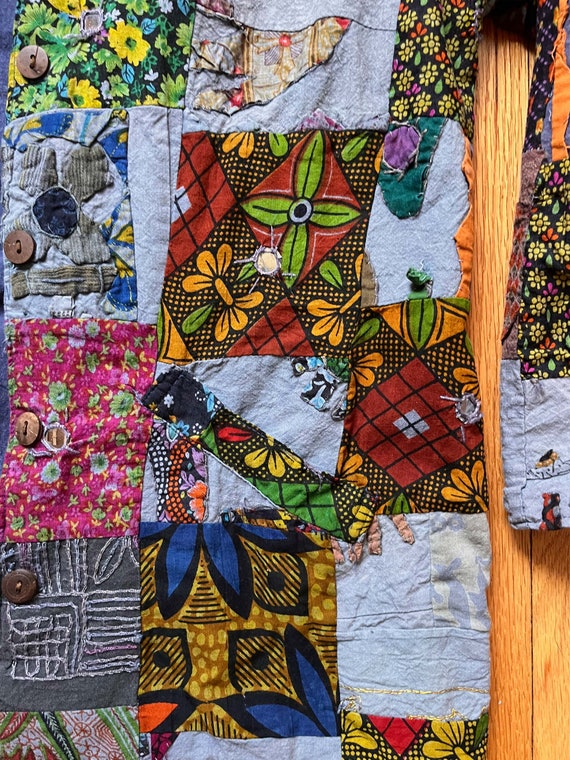 Hippie Patchwork Jacket - 100% Cotton, Made in In… - image 6