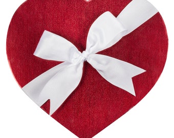 Artisan Velvet Heart Chocolate Gift Box - Handcrafted Truffles. Vegan. Gluten Free. Kosher Parve. 30pc. Read Full Description.