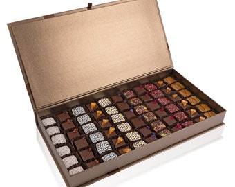 Artisan Chocolate Gift Box - 72pc Handcrafted Truffles - Gluten Free • Kosher Parve • Vegan • Read Full Description