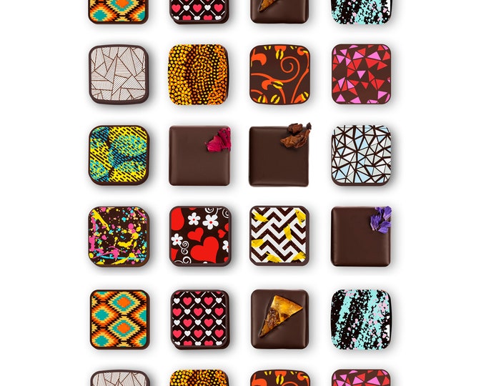 Your Choice of Flavor - 24 pieces. Handcrafted Vegan NETO Chocolate Truffles. Gluten Free. Kosher Parve Certified. Handcrafted in Brooklyn