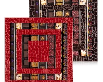 Labyrinth Chocolate Gift Box - Handcrafted Truffles. Gluten Free. Kosher Parve Certified. 64pc included. Made in Brooklyn, New York