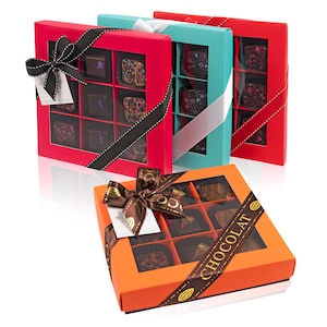 Artisan Chocolate Gift Box - Handcrafted Truffles. Vegan. Gluten Free. Kosher Parve Certified. 9pc included. Made in Brooklyn, New York