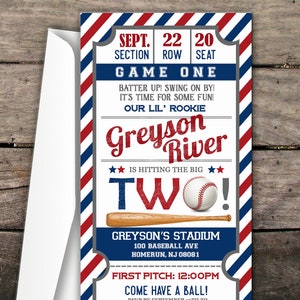 10% RABATT Gedruckt oder Digital Baseball Geburtstag Einladung Baseball Ticket Einladung Sport Geburtstag All Star Geburtstag Erster Geburtstag Einladung