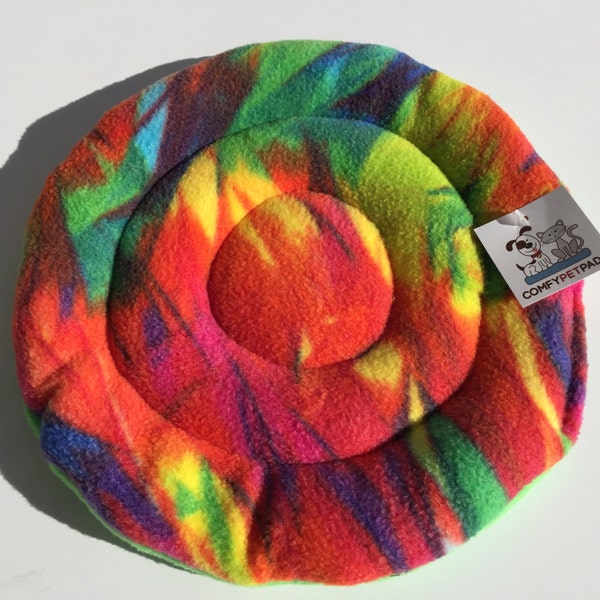 Rainbow Pet Toys, Fleece Frisbee, Guinea Pig Bed, Puppy Toy, Flying Disc, Indoor Dog Toys, Large Dog Toy, LGBT Pride, Rainbow Pride Gifts