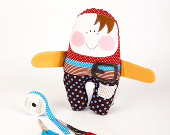 Sewing Pattern: Textile Soft Toy - Boy