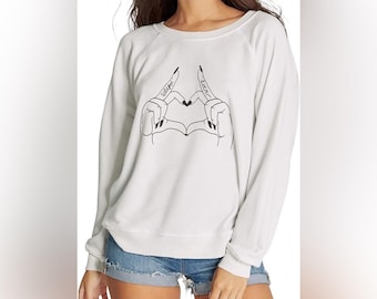 Suéter Wildfox Love Fingers de NWT, talla S