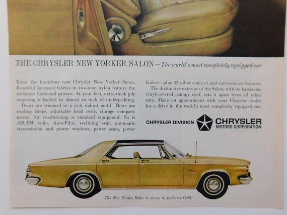 1964 Chrysler New Yorker - Etsy